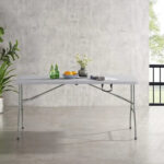 Folding Table Foldable Table Portable Collapsible Table Multipurpose Rectangular Resin Fold Up Table for Outdoor Camping - Image 26