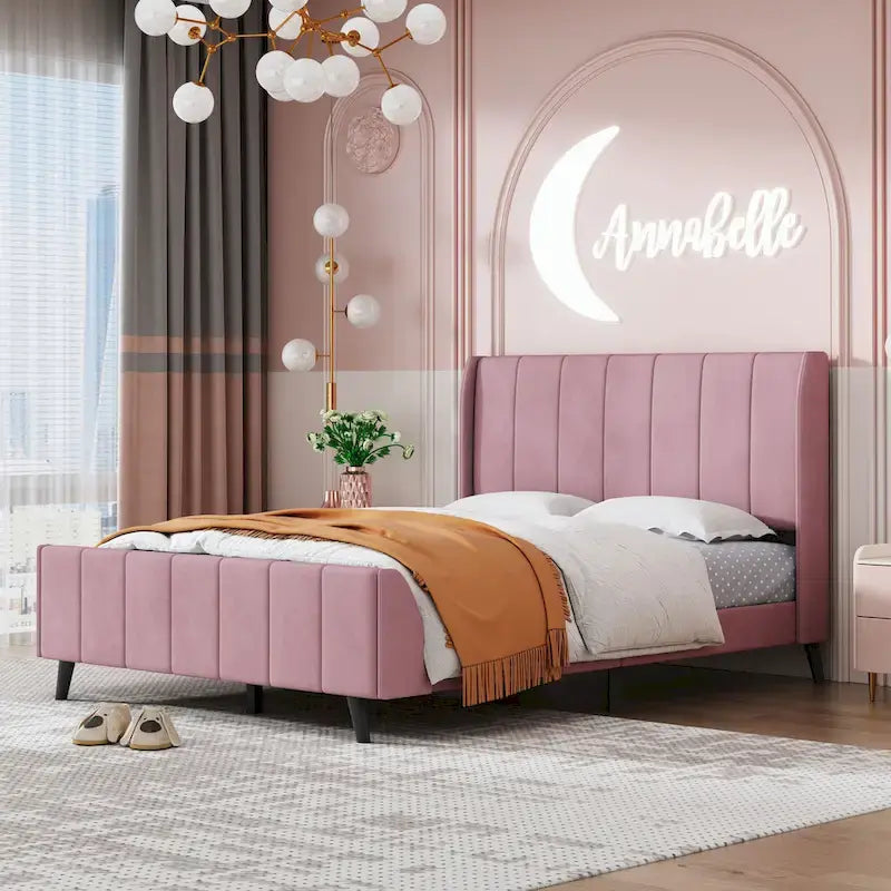 9285617778847_555531 Full Size Upholstered Platform Bed - Image 1