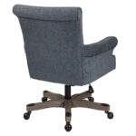 Megan Office Chair with Wood Base - Image 4
