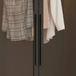 Glass Door Wardrobe Armoire Storage Closet with Light Display Cabinet - Image 13