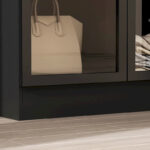 Glass Door Wardrobe Armoire Storage Closet with Light Display Cabinet - Image 17
