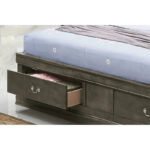 Louis Philippe Full Storage Platform Bed with 6 Storage Drawers - Image 5