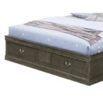 Louis Philippe Full Storage Platform Bed with 6 Storage Drawers - Image 7