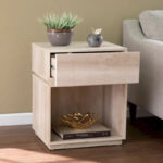Madelia Transitional Whitewash Wood Side Table - Image 2
