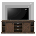 Farmhouse 85 inch TV Stand Console for TVs up to 95 inches, No Assembly Required, Aged Whiskey Finish - Image 7