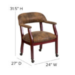 Conference Chair with Accent Nail Trim and Casters - Image 2