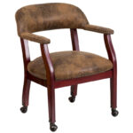 Conference Chair with Accent Nail Trim and Casters - Image 4