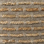 Binita Grey / Brown Hemp Wool & Cotton Square Pouf - Image 7
