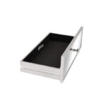 Mirrored Surface 1 Drawer Flip-up Desktop Writing Desk Vanity Desk Silver - Image 10