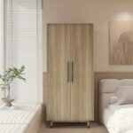 2-Door Wooden Wardrobe - Image 11