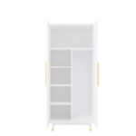 2-Door Wooden Wardrobe - Image 8