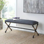 Firth Rustic Navy Bench - 48W x 21H x 16D - Image 2