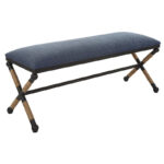 Firth Rustic Navy Bench - 48W x 21H x 16D - Image 6