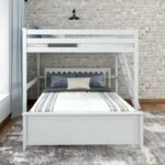 L-Shaped Full over Queen Solid Wood Bunk Bed with Ladder on End - Image 2