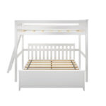 L-Shaped Full over Queen Solid Wood Bunk Bed with Ladder on End - Image 4