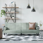 Velvet Sofa Bed with Armrests Couch Recliner Loveseat Folding Daybed - 80.7 x 35 x 27.6