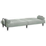 Velvet Sofa Bed with Armrests Couch Recliner Loveseat Folding Daybed - 80.7 x 35 x 27.6 - Image 7