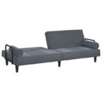 Velvet Sofa Bed with Armrests Couch Recliner Loveseat Folding Daybed - 80.7 x 35 x 27.6 - Image 16