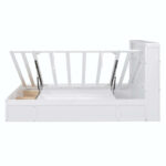 Wood Queen Size Hydraulic Platform Bed with Storage LED Headboard - Image 15