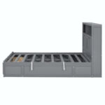 Wood Queen Size Hydraulic Platform Bed with Storage LED Headboard - Image 30