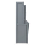 Queen Size Murphy Bed Wall Bed with Closet and Drawers,Gray - Image 5