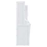 Queen Size Murphy Bed Wall Bed with Closet and Drawers,Gray - Image 16