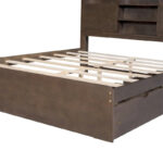 Wood Platform Bed with House-shaped Storage Headboard and 2 Drawer - Image 37