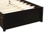 Twin size Platform Bed Wood Bed Frame with Trundle - Image 5