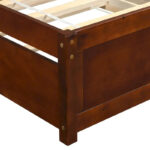 Twin size Platform Bed Wood Bed Frame with Trundle - Image 17