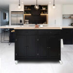 Kitchen Island Cart with Solid Wood Top - Image 10