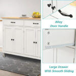Kitchen Island Cart with Solid Wood Top - Image 22