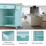 Kitchen Island Cart with Solid Wood Top - Image 28
