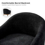 Augus Modern Boucle Accent Barrel Chair with Solid Wood Legs by - Image 9