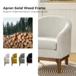 Augus Modern Boucle Accent Barrel Chair with Solid Wood Legs by - Image 16