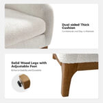 Augus Modern Boucle Accent Barrel Chair with Solid Wood Legs by - Image 18
