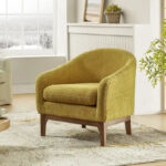 Augus Modern Boucle Accent Barrel Chair with Solid Wood Legs by - Image 31