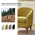 Augus Modern Boucle Accent Barrel Chair with Solid Wood Legs by - Image 35