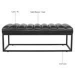 Modern Metal Base Upholstered Bench for Bedroom for Entryway - Image 6