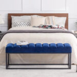 Modern Metal Base Upholstered Bench for Bedroom for Entryway - Image 7