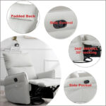 Modern PU Leather Rocker Seating Glider Swivel Recliner Chair - Image 19