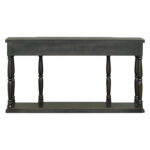 Retro Senior Console Table for Hallway Living Room Bedroom with 4 Front Facing Storage Drawers and 1 Shelf - Image 8
