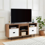 60 Wood Media Console TV Stand Classic Entertainment Center - Image 11