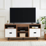 60 Wood Media Console TV Stand Classic Entertainment Center - Image 12