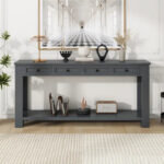 Console Table/Sofa Table with Storage Drawers and Bottom Shelf for Entryway Hallway - Image 38