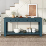Console Table/Sofa Table with Storage Drawers and Bottom Shelf for Entryway Hallway - Image 4