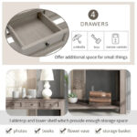 Console Table/Sofa Table with Storage Drawers and Bottom Shelf for Entryway Hallway - Image 19