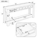 Console Table/Sofa Table with Storage Drawers and Bottom Shelf for Entryway Hallway - Image 22