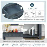 Console Table/Sofa Table with Storage Drawers and Bottom Shelf for Entryway Hallway - Image 27