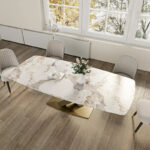 Modern Rectangle Sintered Stone Large Dining Table - Image 2