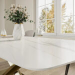 Modern Rectangle Sintered Stone Large Dining Table - Image 5